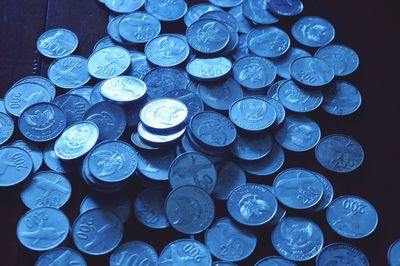 Full frame shot of blue candies