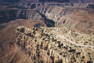 Aerial view of utah canyon