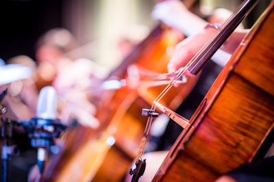 Close-up of piano keys