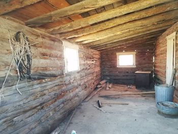 Interior of abandoned house