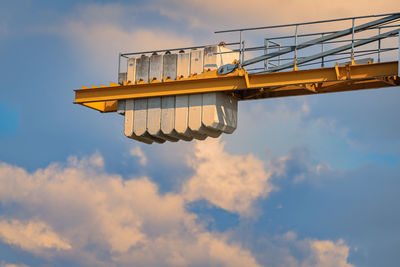 Low angle view of bridge against sky