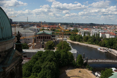 High angle view of cityscape