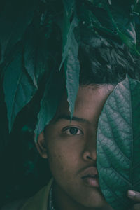 Close-up portrait of young man outdoors