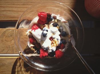 Close-up of ice cream in bowl