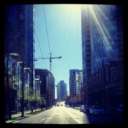 City street with buildings in background