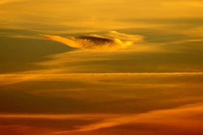 Low angle view of sky at sunset
