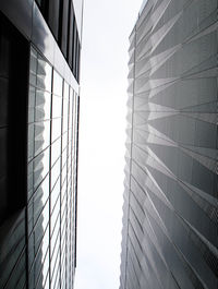 Low angle view of buildings against clear sky