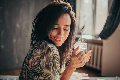 Young woman smiling