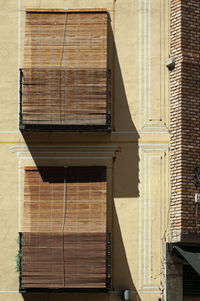 Low angle view of window on building