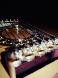 Close-up of playing guitar