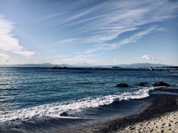 View of sea against cloudy sky