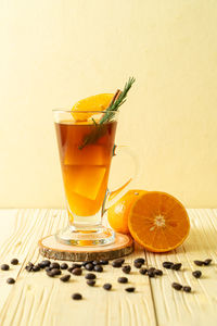 Close-up of drink on table