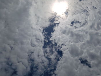 Low angle view of clouds in sky