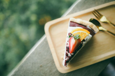 Close-up of sushi on table