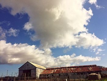 Panoramic view of built structure against sky