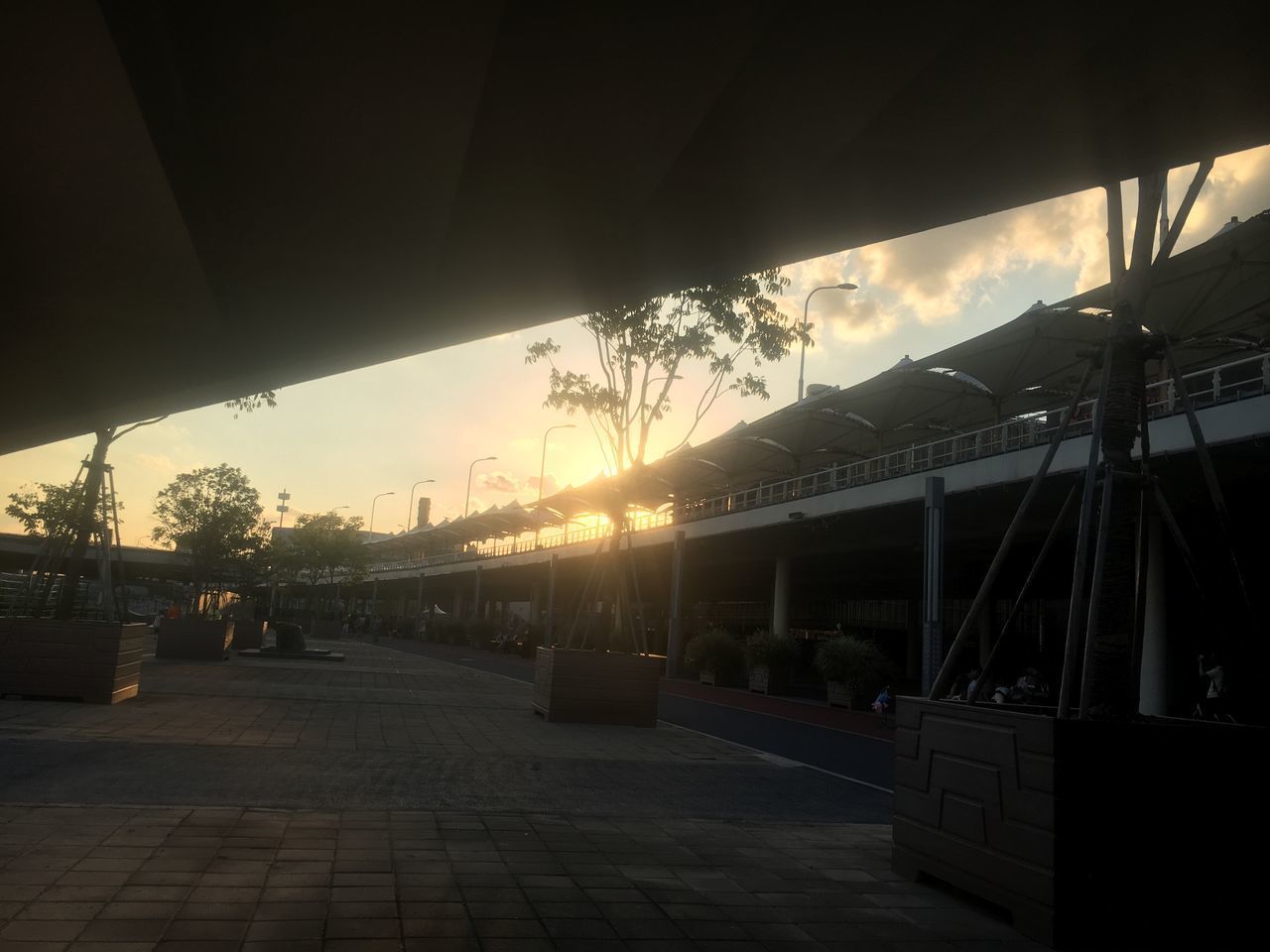 VIEW OF STREET AT SUNSET