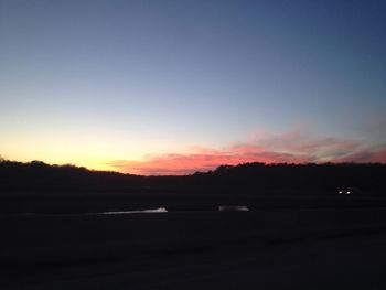 Road against sky during sunset