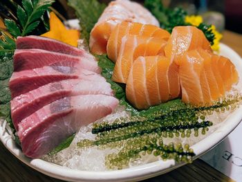 Close-up of fish in plate