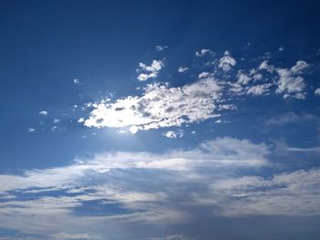 Low angle view of clouds in sky