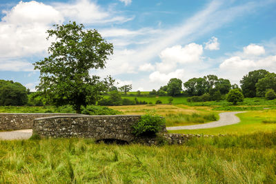 Scenic view of land against sky