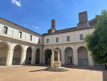 Low angle view of historic building against sky