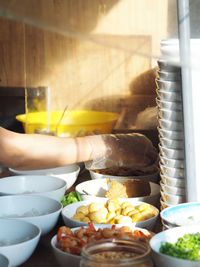 Close-up of food on table