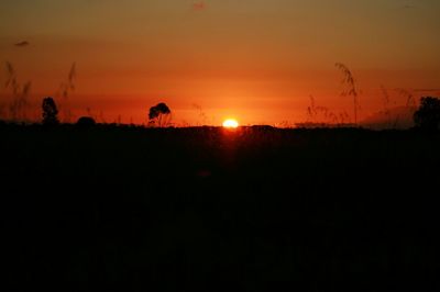 Scenic view of landscape at sunset