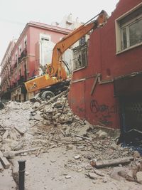 Construction site against sky