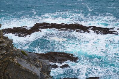 The rocks in the sea