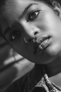 Close-up portrait of teenage girl