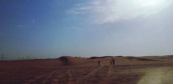 Scenic view of desert against sky