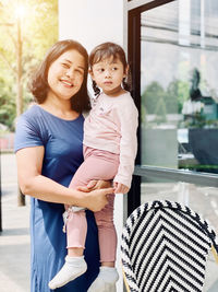 Portrait of mother and daughter