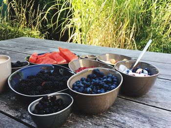 Breakfast on table