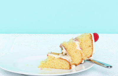 Close-up of cake on plate