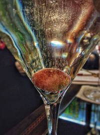 Close-up of wine in glass