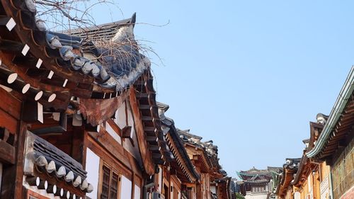 Low angle view of old building against sky