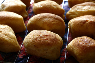 Full frame shot of breads for sale