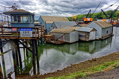 Panoramic view of river against sky