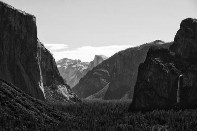 Scenic view of rocky mountains against sky