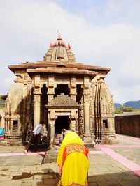 Rear view of a temple