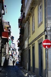 Narrow alley in city