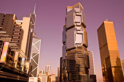 Low angle view of buildings against sky