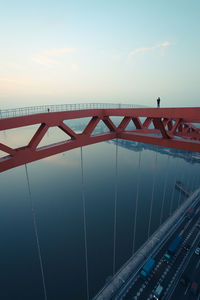 Low angle view of bridge against sky