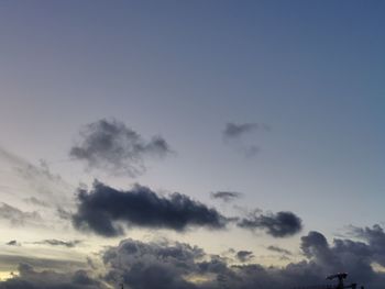 Low angle view of cloudy sky