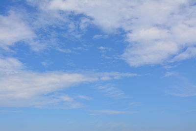 Low angle view of clouds in sky