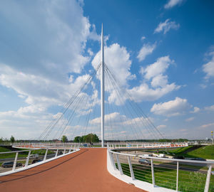 Suspension bridge against sky