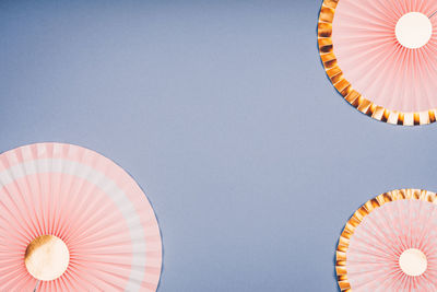 Directly below shot of colorful umbrella