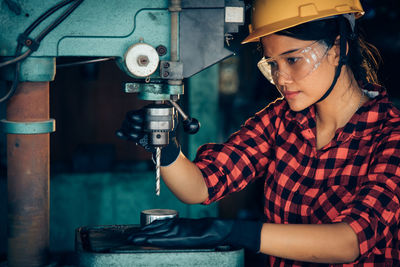 Midsection of woman working