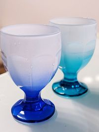 Close-up of wine glass on table