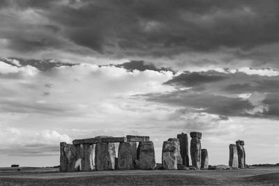 Old ruins against cloudy sky